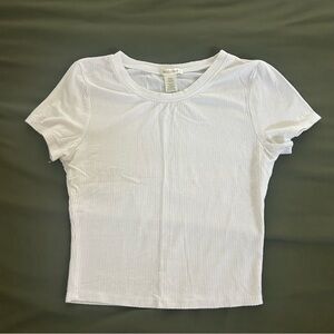 Ribbed White Top